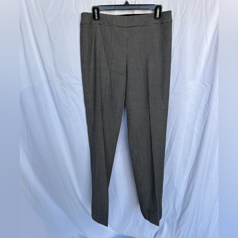 Armani Collezioni straight trouser trouser pants black white print women’s 6